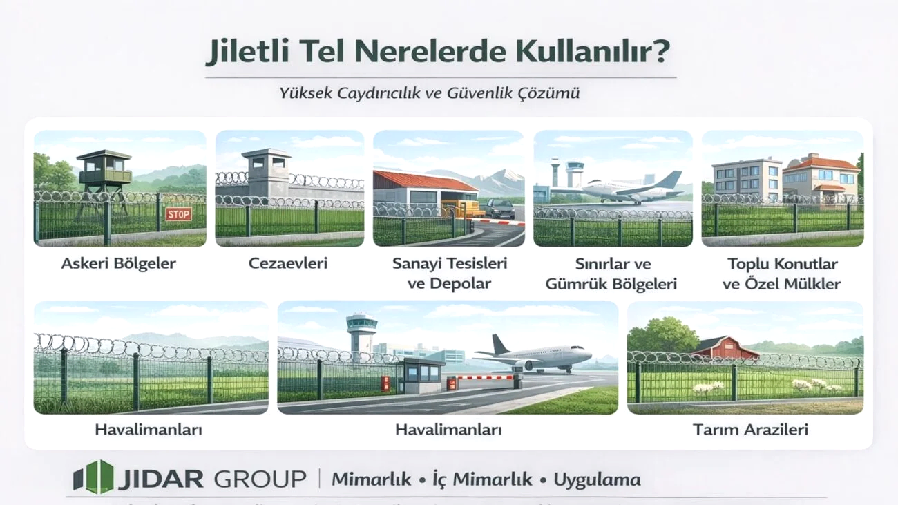 jiletli tel nerelerde kullanılır