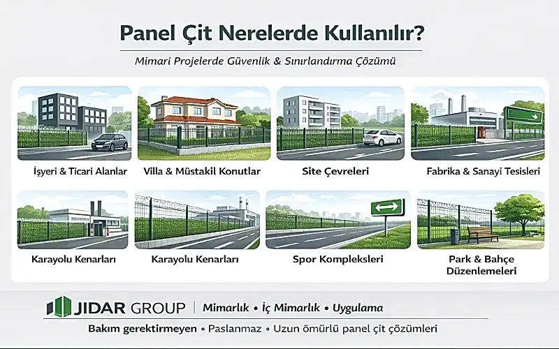 panel çit nerelerde kullanılır