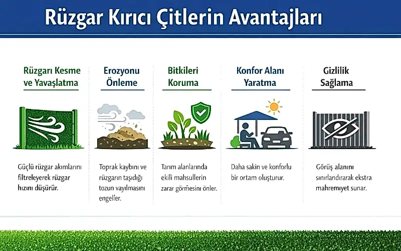 Rüzgar Kırıcı Çitlerin Avantajları