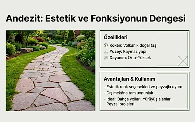 Bahçe Yer Döşeme Taşları Nasıl Seçilir? 4 Andezit Yer Döşeme Taşları