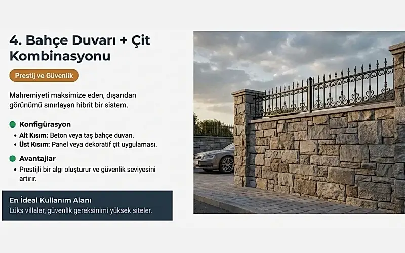 Bahçe Önünü Nasıl Kapatabilirim? 8 Bahçe Duvarı + Çit Kombinasyonu