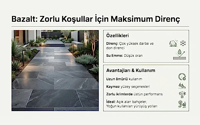 Bahçe Yer Döşeme Taşları Nasıl Seçilir? 5 Bazalt Yer Döşeme Taşları