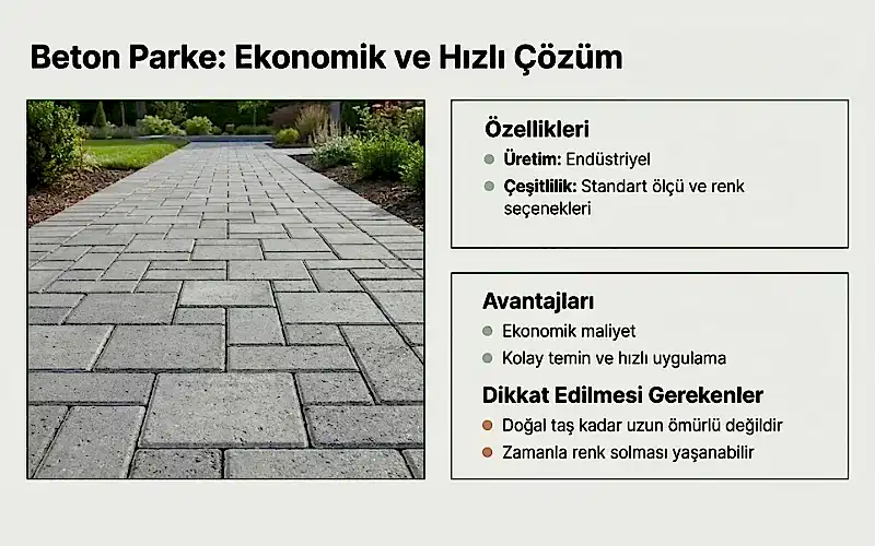 Bahçe Yer Döşeme Taşları Nasıl Seçilir? 6 Beton Parke Taşları