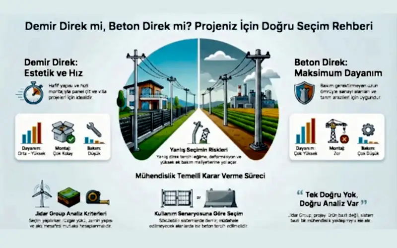 Demir Direk mi Beton Direk mi