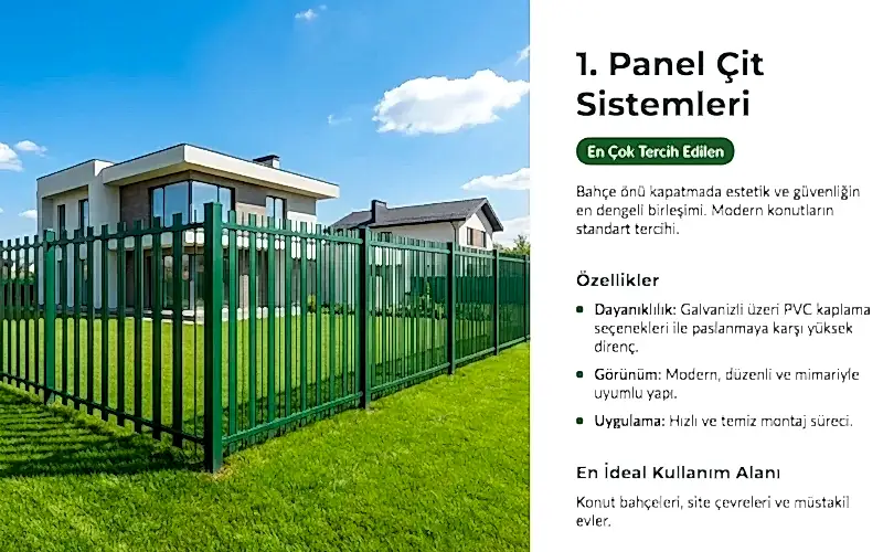Bahçe Önünü Nasıl Kapatabilirim? 5 Panel Çit Sistemleri